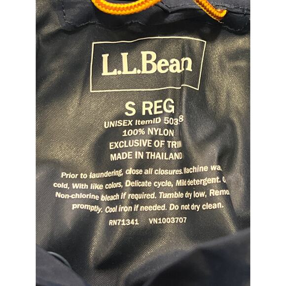 NWOT L.L Bean Unisex Waterproof Hiking Camping Outdoor Raincoat Poncho Sz S Blue - Picture 4 of 4